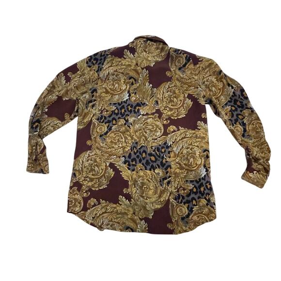 Vintage Martinique Baroque Leopard Button Up Blouse – M – Versace Style– EUC - Picture 2 of 7
